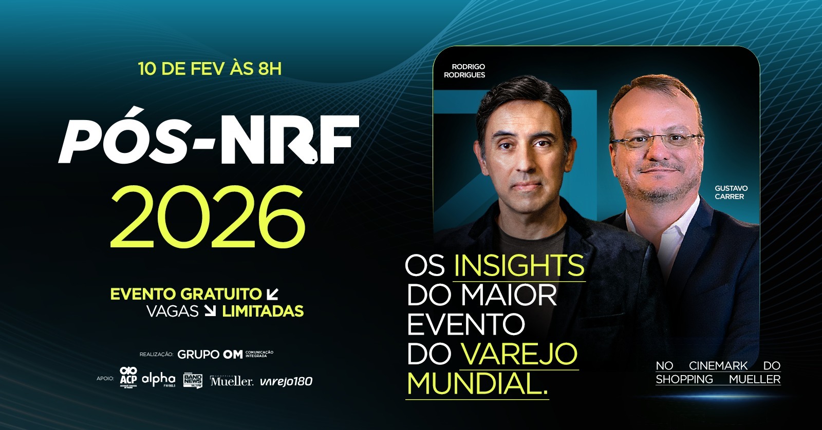 Grupo OM promove pós-NRF em parceria com o Shopping Mueller
