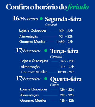 Horários de Carnaval